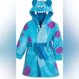 Disney Monsters Inc. Sulley Costume Fleece Plush Hooded Robe. Sz. 9/10